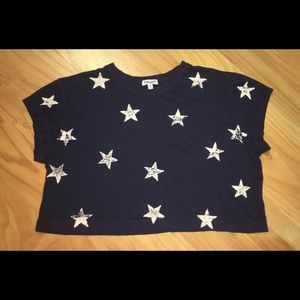Women’s Splendid Navy Blue Crop Top XS